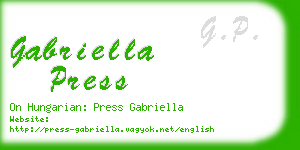 gabriella press business card